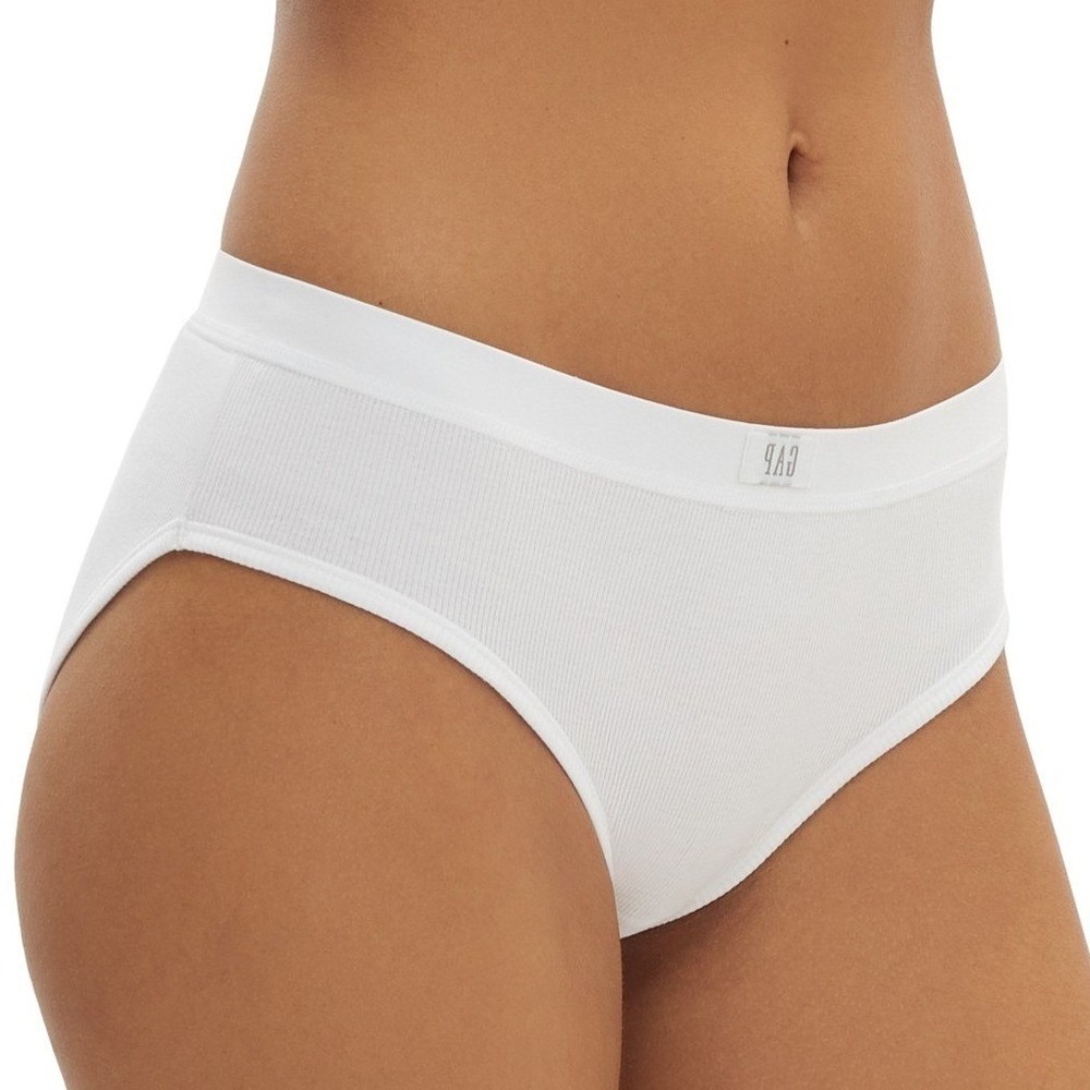 GAP GapBody Women Cotton Ribbed Hipster Panties White XS Intimates Underwear NWT
